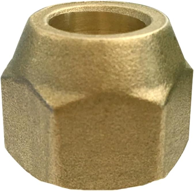 Joywayus 5 Pack Brass 3/8" Flare Nut SAE 45 Degree Flare Tube Fitting