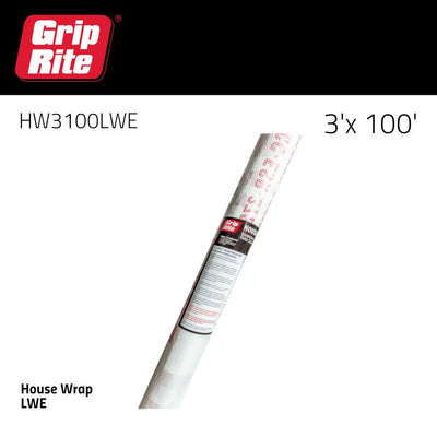 Woven House Wrap-LWE Roll - Lightweight Durable Weather Barrier for Exterior Wall and Roofing Use - Enhances