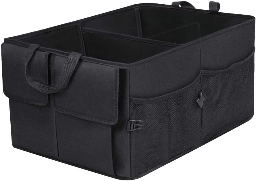 Car Trunk Backseat Organizer for SUV, 8 Pocket Waterproof, Dust-proof, Sturdy Foldable Cargo Net Storage for More
