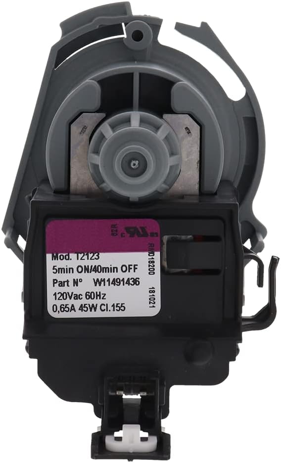 W11497943 Dishwasher Drain Pump Motor Compatible With Whirlpool dishwashers - Budora - W11412663