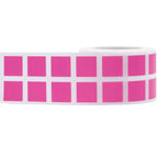 Hot Pink 1/2" Inch Square Adhesive Labels 1,000 Color Coding Dot Stickers for Efficient Inventory Management