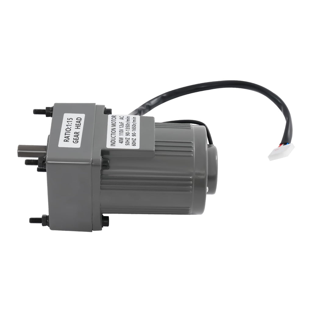 40W AC Variable Speed Motor with Speed Controller, Gear Reducer Motor 110V