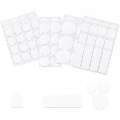 Multi-Shape 96pcs Clear Double Sided Nano Tape,Museum Adhesive Putty,Sticky Tack,Strong Self Adhesive Sticky Dots