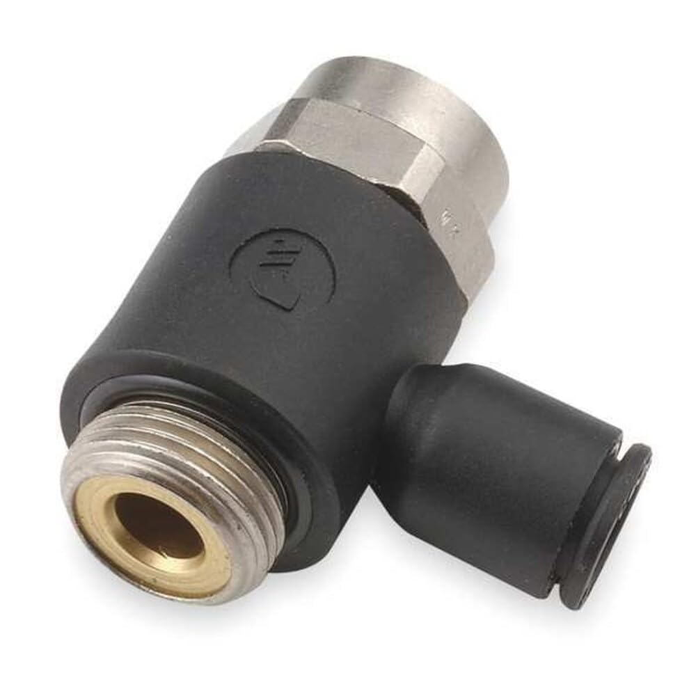 Flow Control Valve,1/4" PTC,10-32 UNF