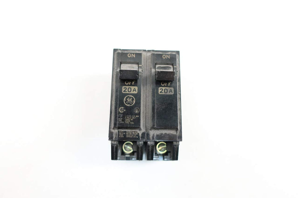 GE Magnetic Circuit Breaker THQL2120-2-Pole, Plug-in Mount, 20A 120/240V - Standard Size