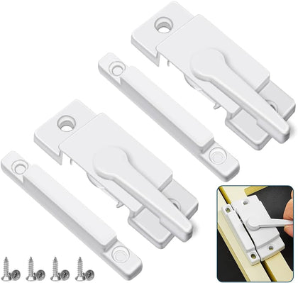 Sliding Window Sash Locks White ZUONAI 2 Pack Cam Sash Locks for Double Hung Window Latch Lock Security Vinyl Window