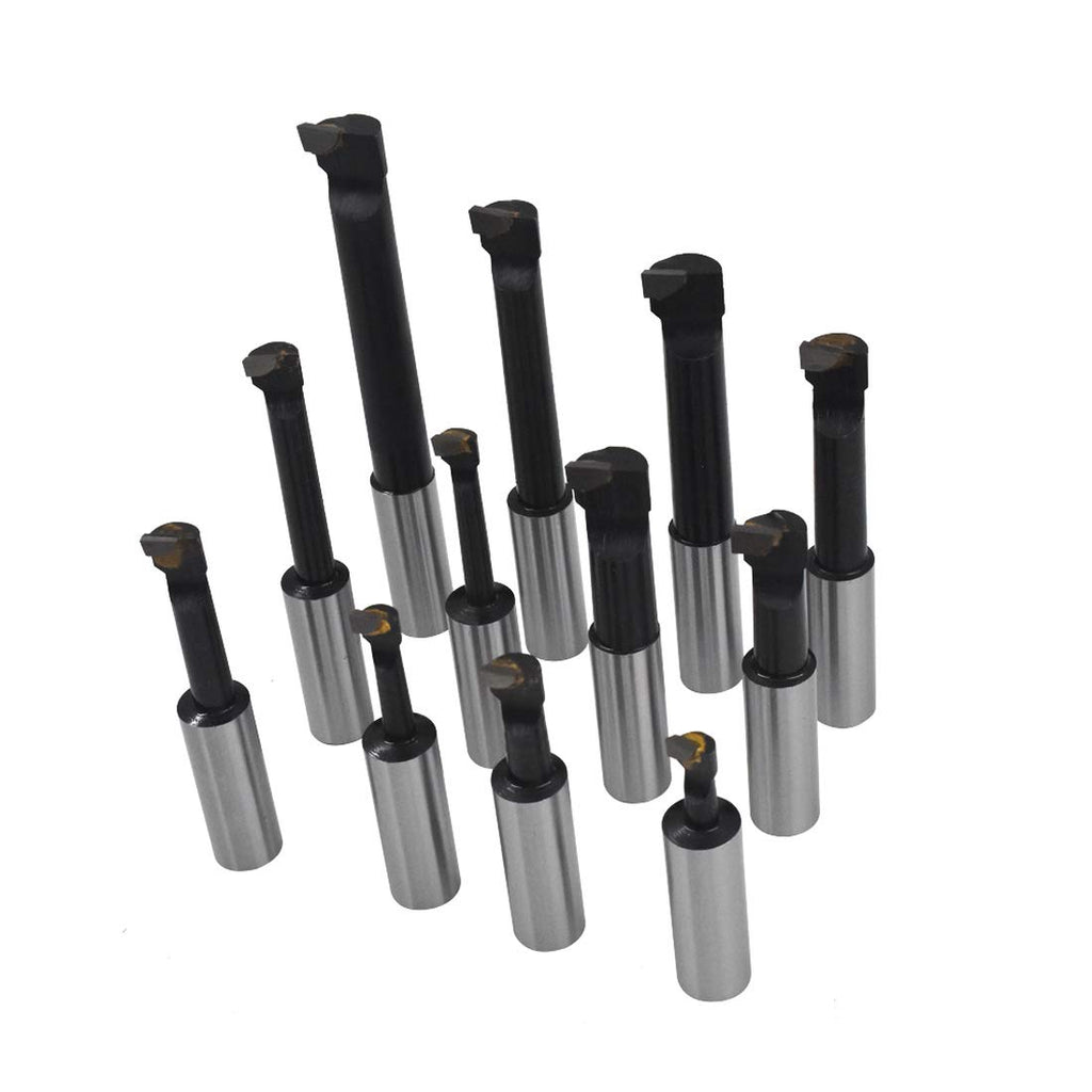 3/4 Boring Bar Set C6 12 Pcs Carbide Tipped Bars 3/4 Shank Lathe Tool