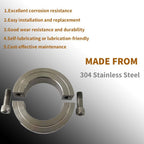 Bore 5/8'' Double Split Shaft Collar Stainless Steel Lock Collar Clamp Set Screw 4PCS (5/8'', 4)