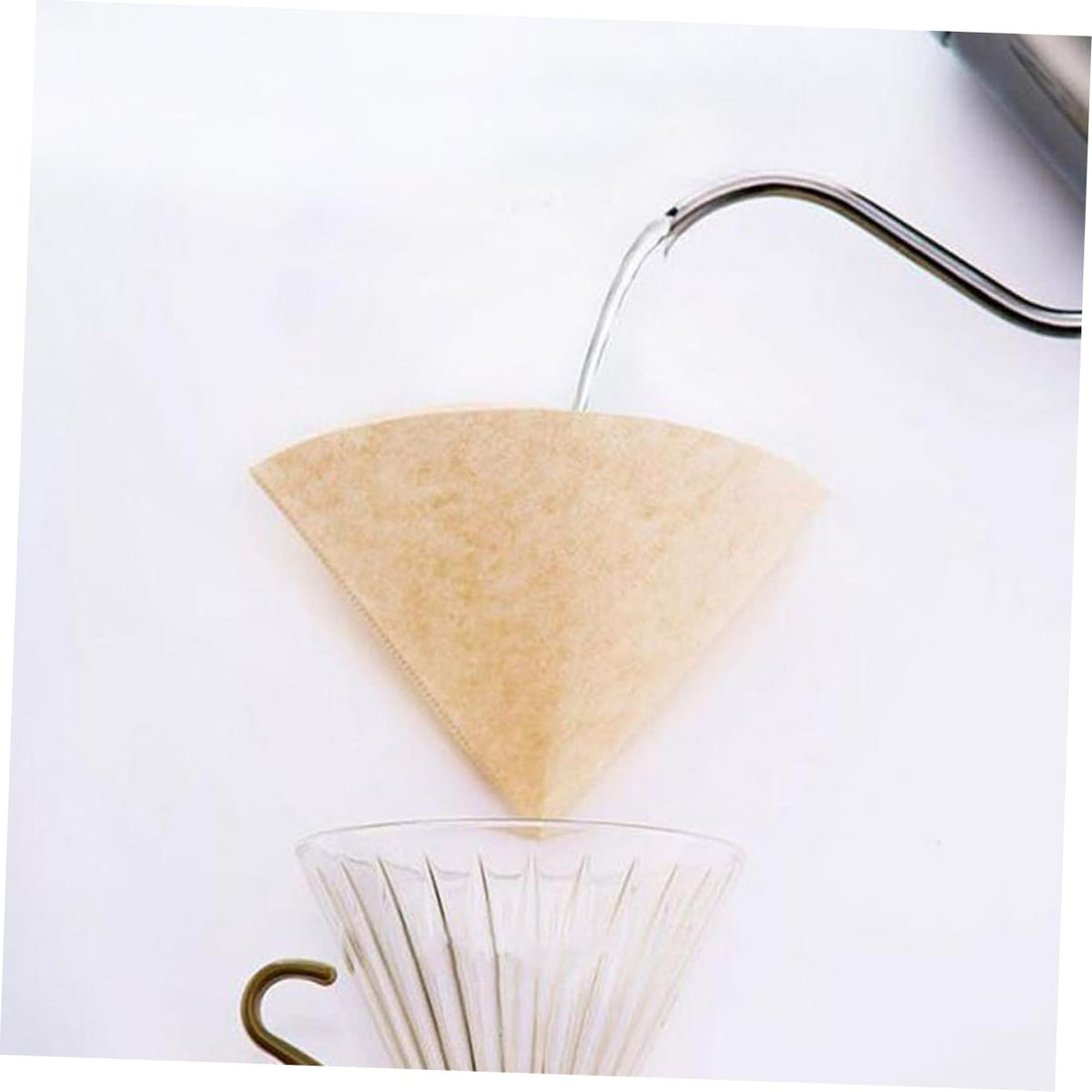Disposable Cone Coffee Filter Paper, 40pcs Beige Paper for Manual Drippers