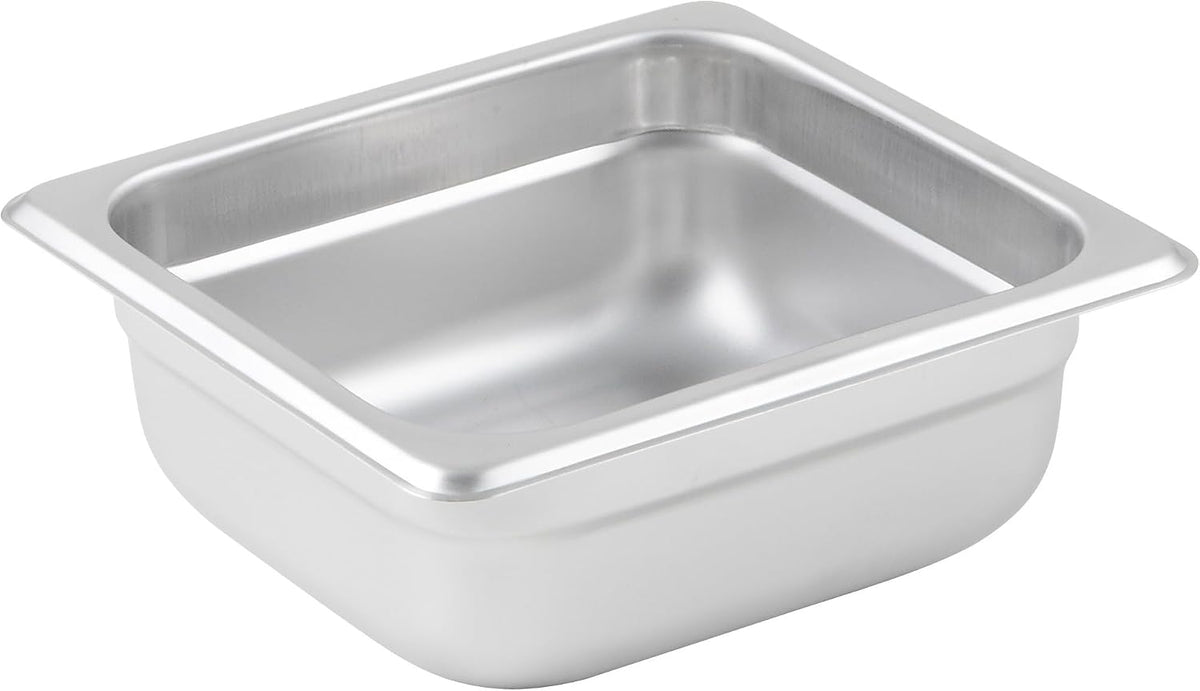 2 1/2" 1/6 Size Stainless Steel Steam Pan