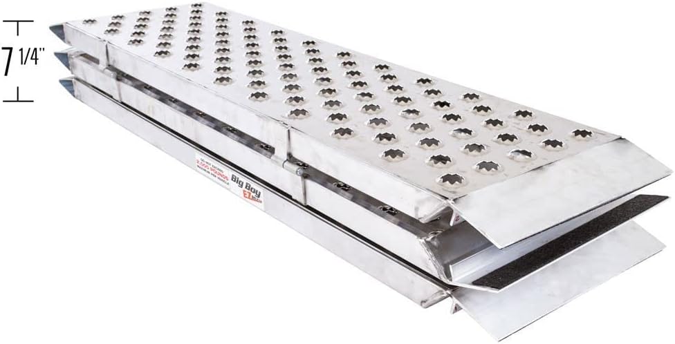 Black Widow 5' x 4' Motorcycle Trailer Ramp, 3,000 lb, Big Boy EZ Rizer