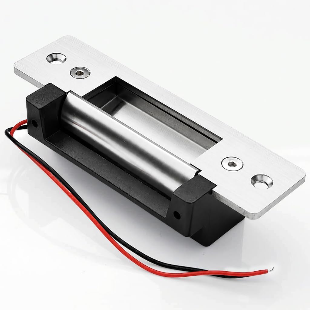 2026 Upgraded ANSI Standard Heavy Duty Electric Door Strike Lock,Black | for Cylindrical /Mechanical Locksets Door
