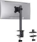 Single Monitor Mount for 13-32 Inch Screens,17.6 lbs Capacity | Steel pole design,tilt, swivel, rotation,cable