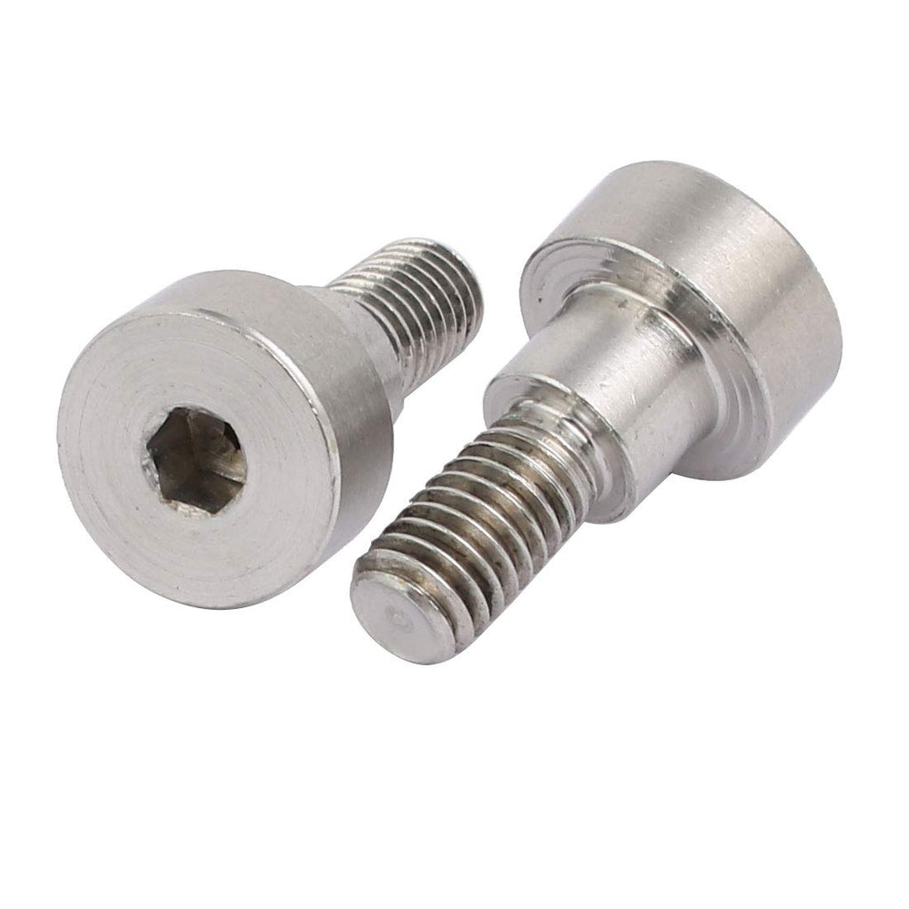 uxcell 304 Stainless Steel Hex Socket Bolt 8mm Dia 6mm L M6 Thread 5pcs