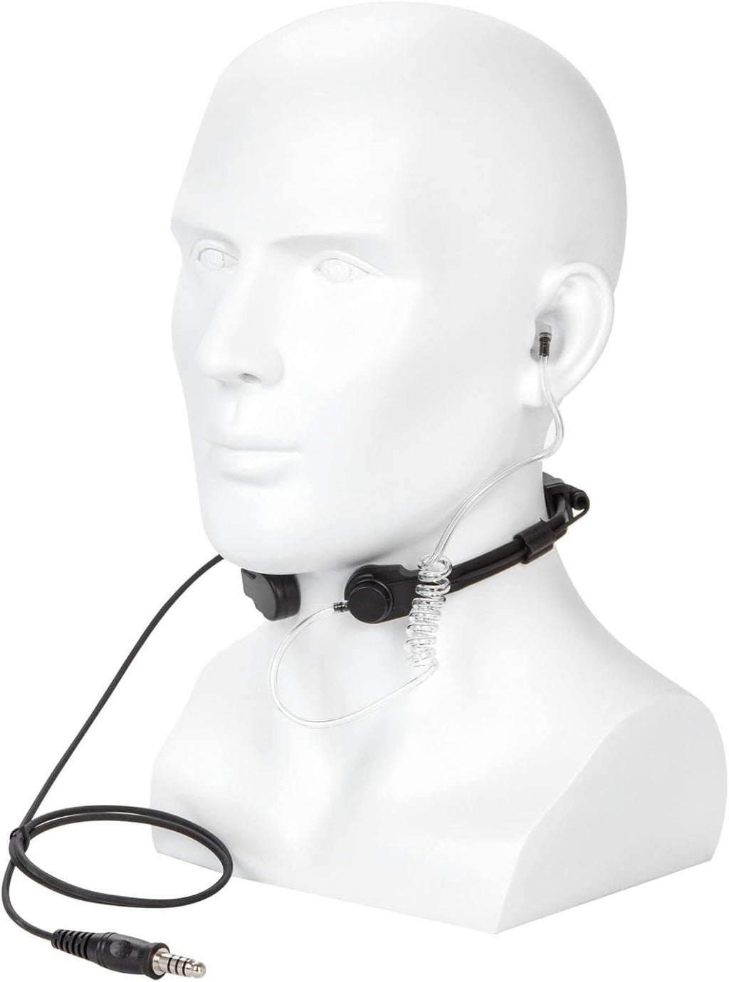 Throat Mic Headset, 7.1mm Telescopic Throat Vibration Microphone U94 PTT Adjustable 2 Way Radio Walkie Talkie