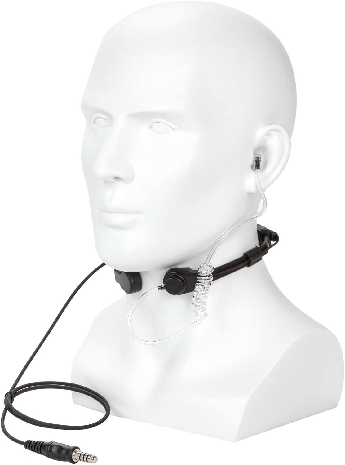 Throat Mic Headset, 7.1mm Telescopic Throat Vibration Microphone U94 PTT Adjustable 2 Way Radio Walkie Talkie
