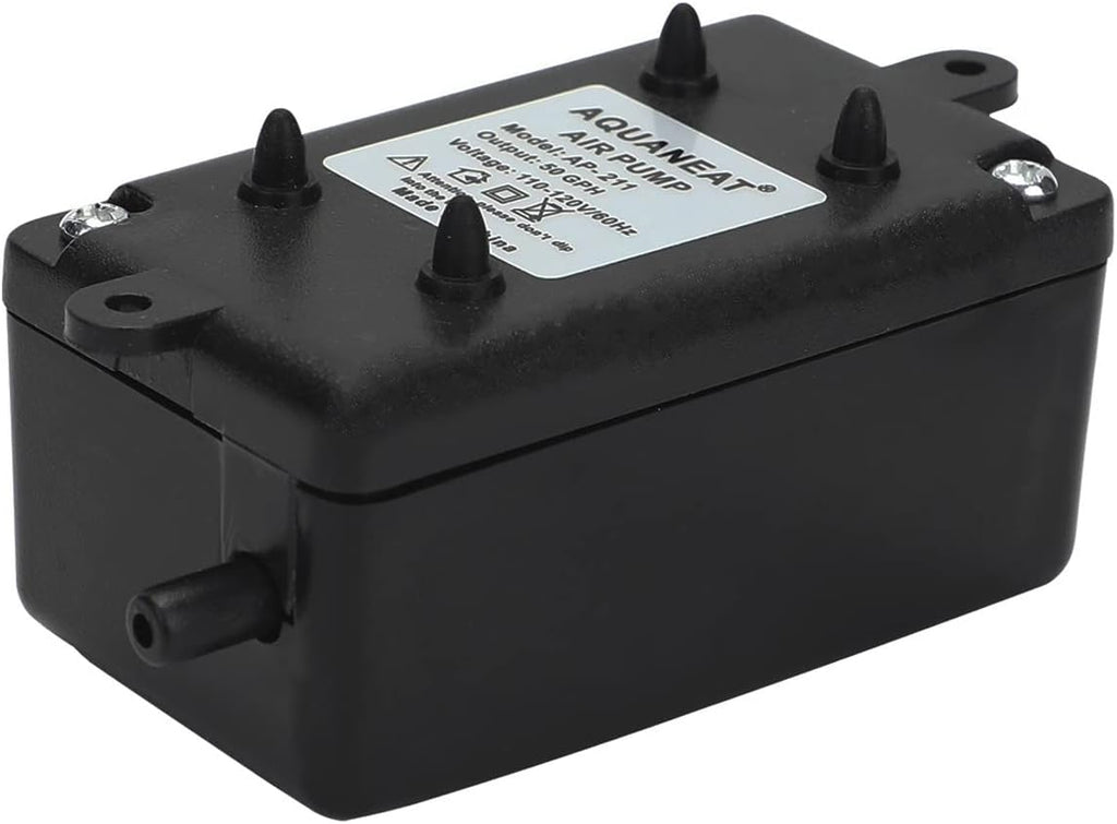 Aquarium Air Pump for Small Fish Tank up to 10 Gallon, 50 GPH Hydroponic Oxygen Aerator, with Airline Tubing, Air