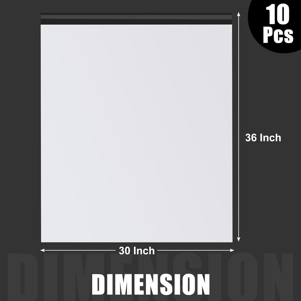 10 Pcs Poly Mailers 30x36 Large Shipping Bags Self Seal White