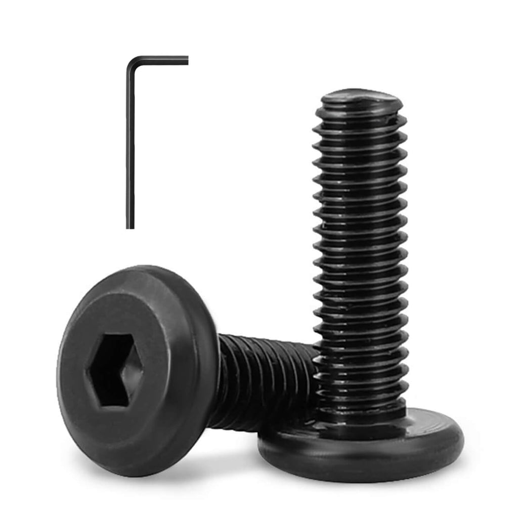5/16-18 x 1-1/4" (20 Pack) Flat Head Hex Socket Cap Screws Bolts, Black Oxide 304 Stainless Steel 18-8, Hex Drive, Bright Finish, Fully Machine Thread