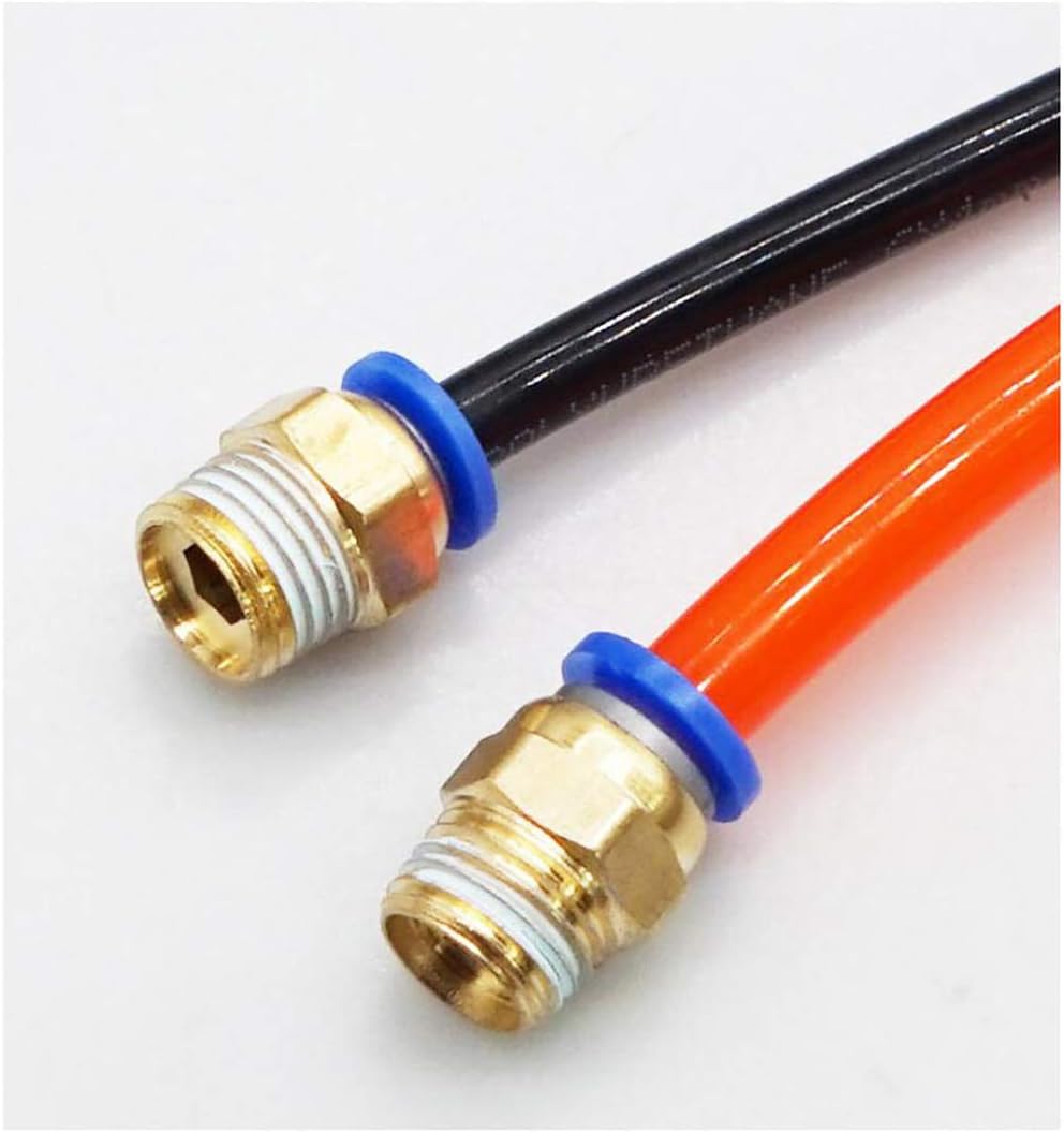 PC6-01 Push to Connect Fittings, 6mm Tube OD x 1/8” G Thread, Straight Pneumatic Quick Fitting Air Line Connector 20Pcs