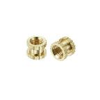 uxcell M3 x 4mm(L) x 5mm(OD) Female Thread Brass Knurled Threaded Insert Embedment Nuts, 180Pcs