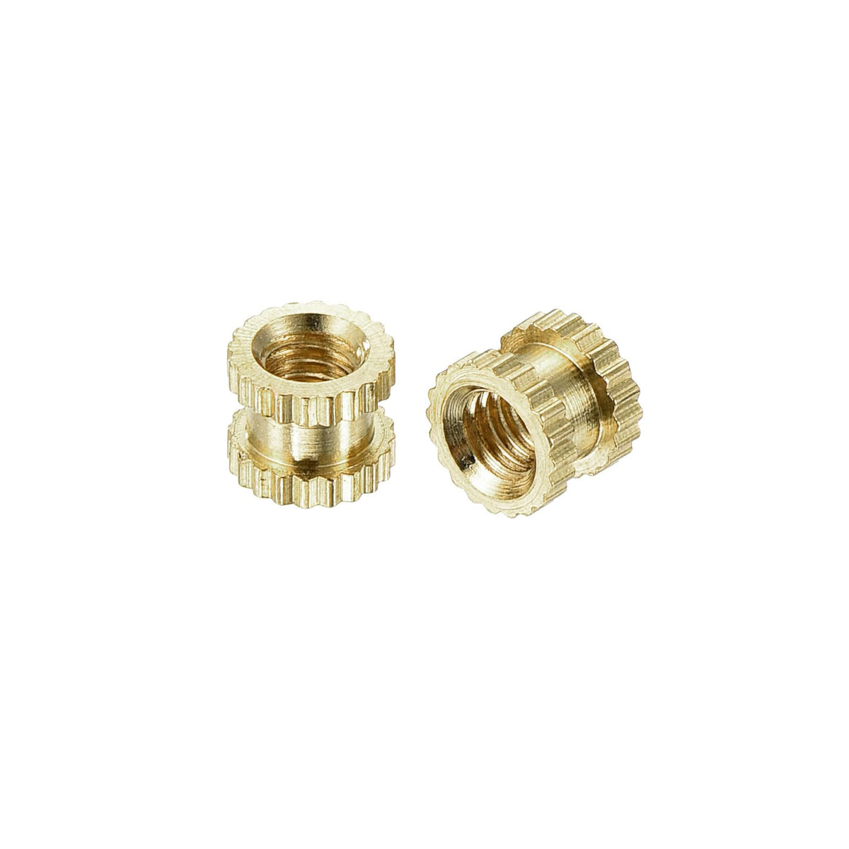 uxcell M3 x 4mm(L) x 5mm(OD) Female Thread Brass Knurled Threaded Insert Embedment Nuts, 180Pcs