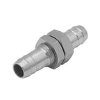 Fitvell Stainless 3/8" Hose Barb Bulkhead Fitting with Flat Washer 2Pcs
