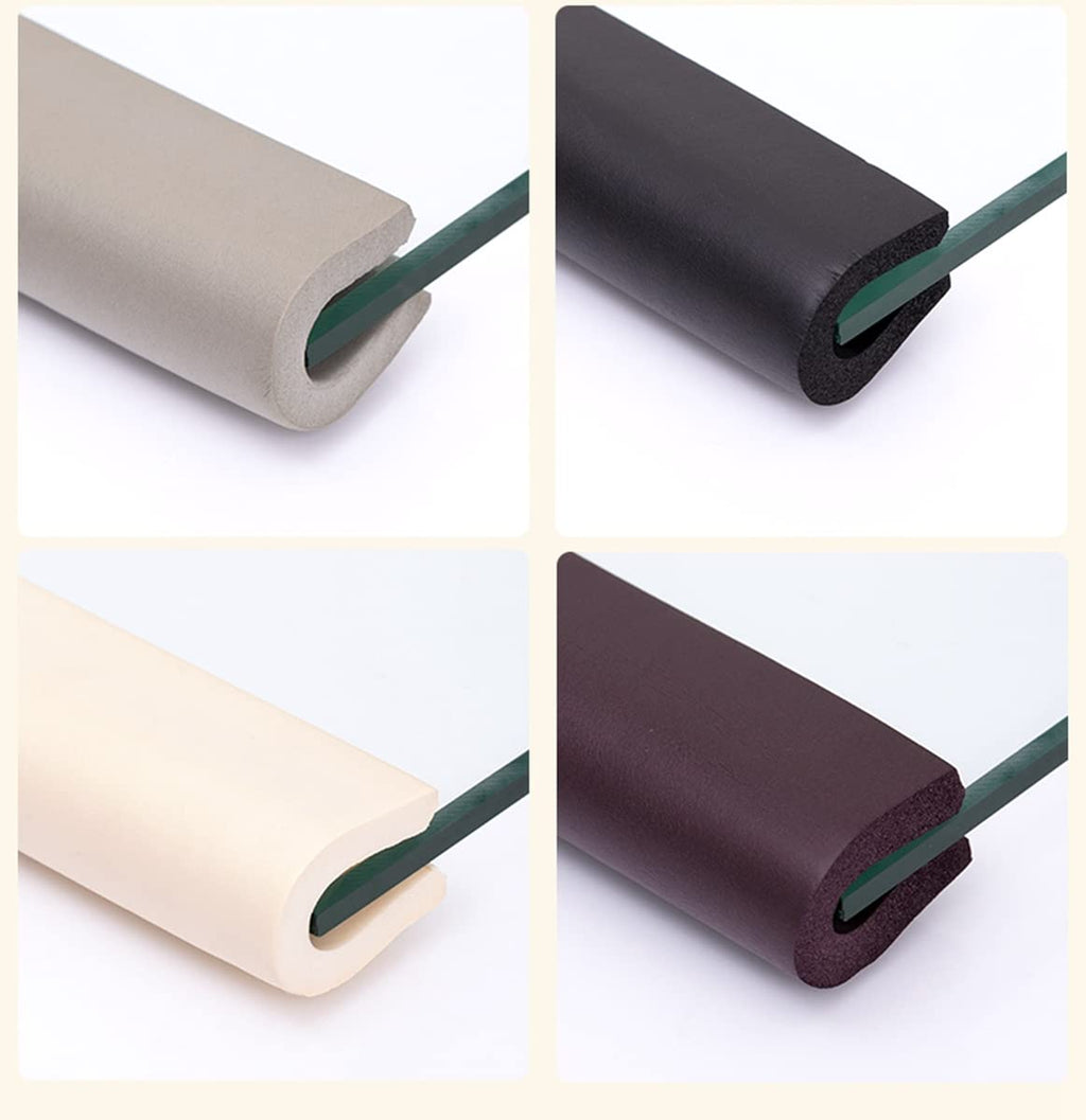 U Shape Furniture Table Edge Protectors 6.5 Ft Black with 4 Corners