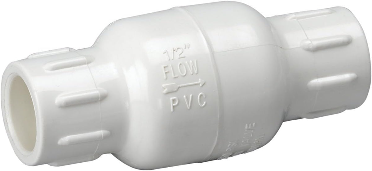 Homewerks 1-Inch PVC Spring Check Valve, Solvent, Schedule 40