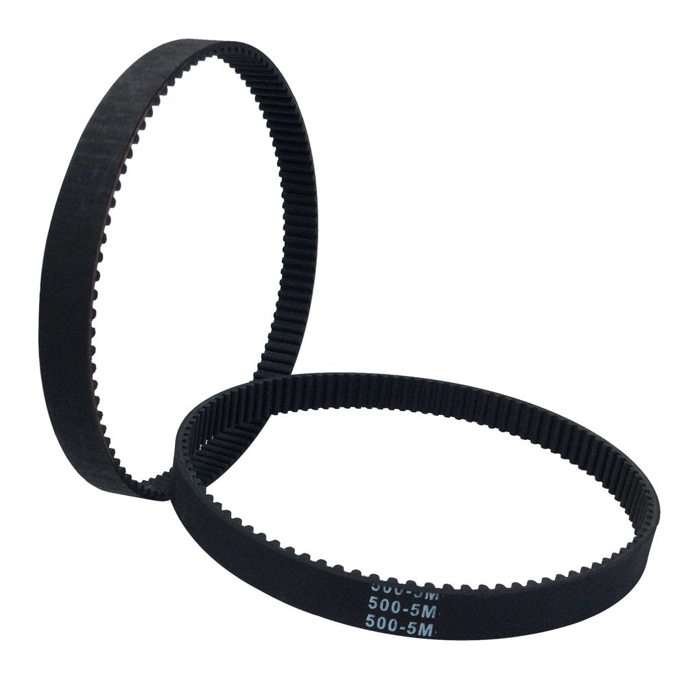 2Pcs/Pack HTD 5M Rubber Timing Belts Closed-Loop 500mm Length 100 Teeth 15mm Width Industrial Timing Belt