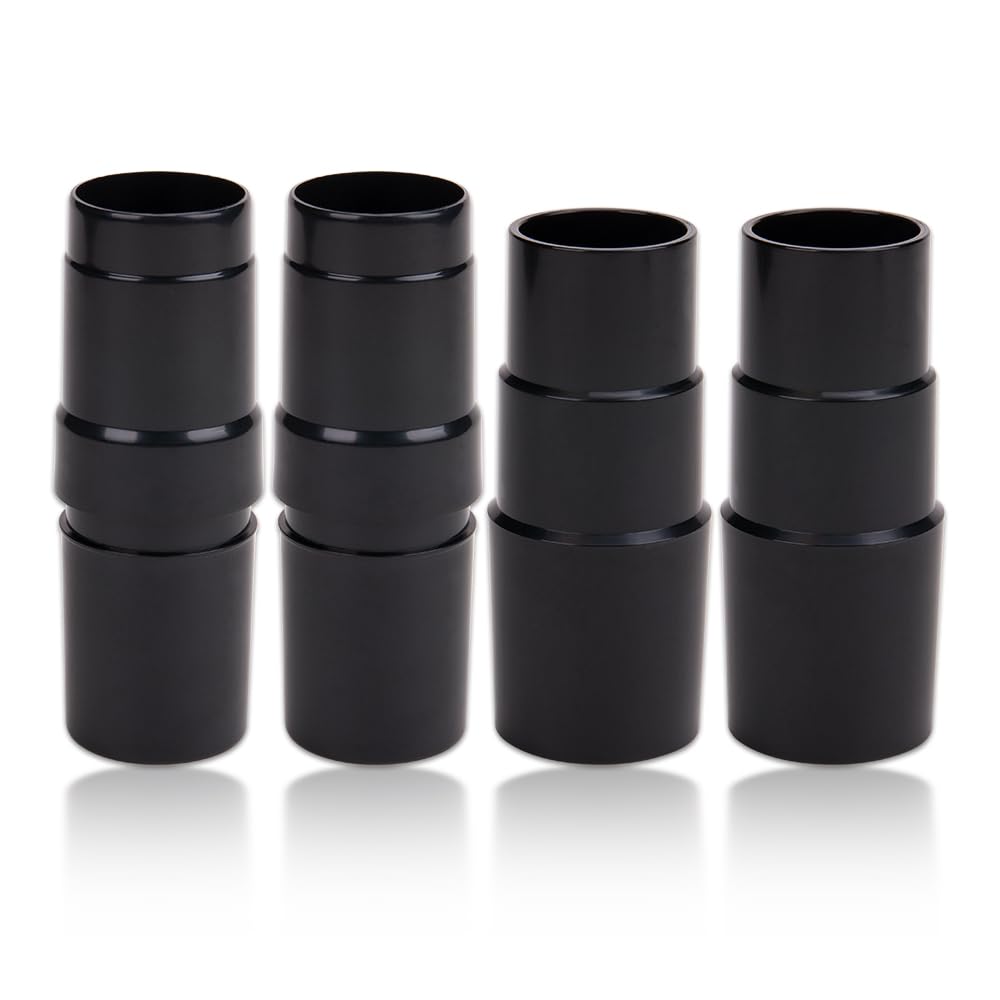 WSDMAVIS Set of 4 Universal 35mm to 32mm Home Vacuum Cleaner Hose Adapter Converter Replacement Connector Help 1-3/8'' Tube To Fit 1-1/4'' Brush Head