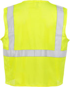SAFEGEAR High Visibility Safety Vest, Lime, 3 Pack | ANSI Class 2, Hook & Loop Closure, Vertical Reflective Tape