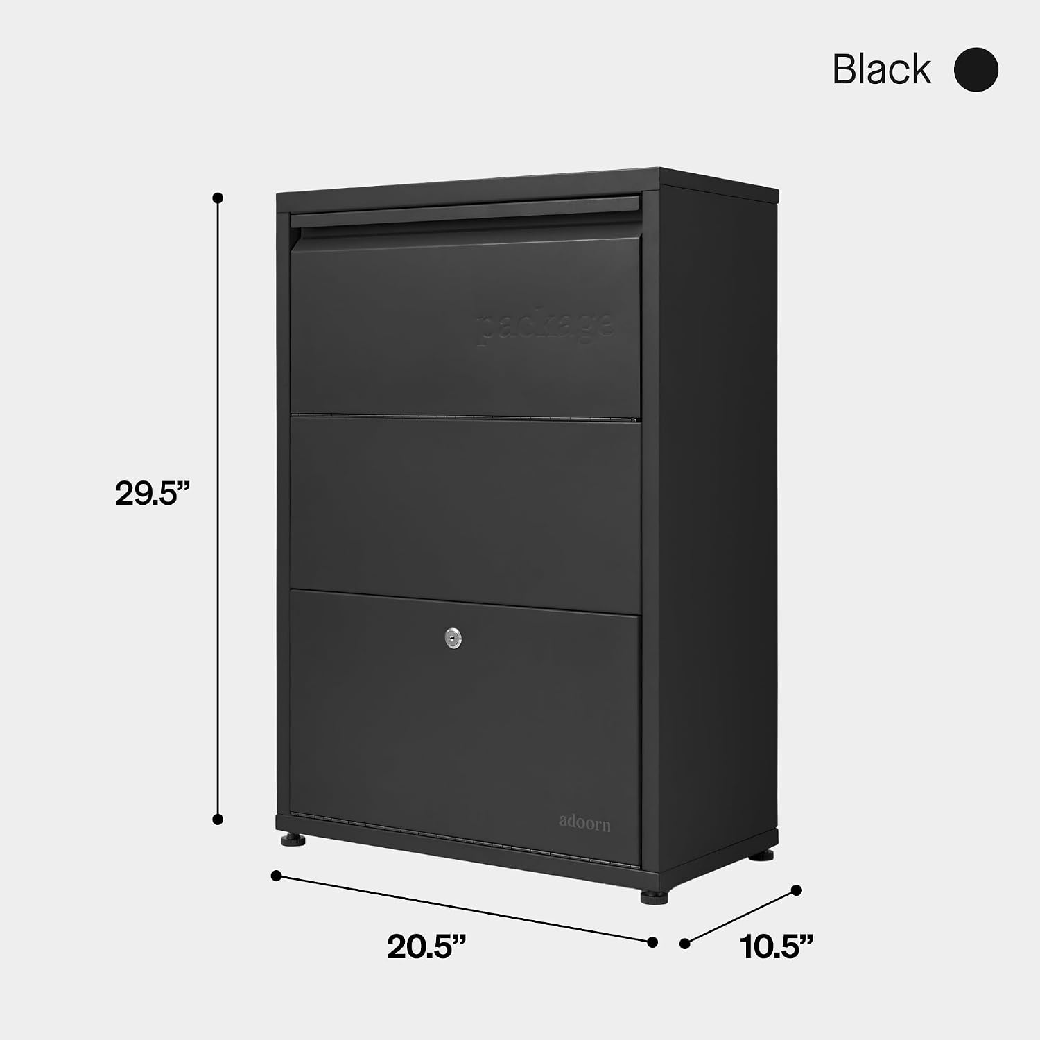 Package Delivery Boxes for Outside, Small 29.5 x 20.5 x 10.5 (HxWxD) Security Package Box, Free Standing Anti-Theft