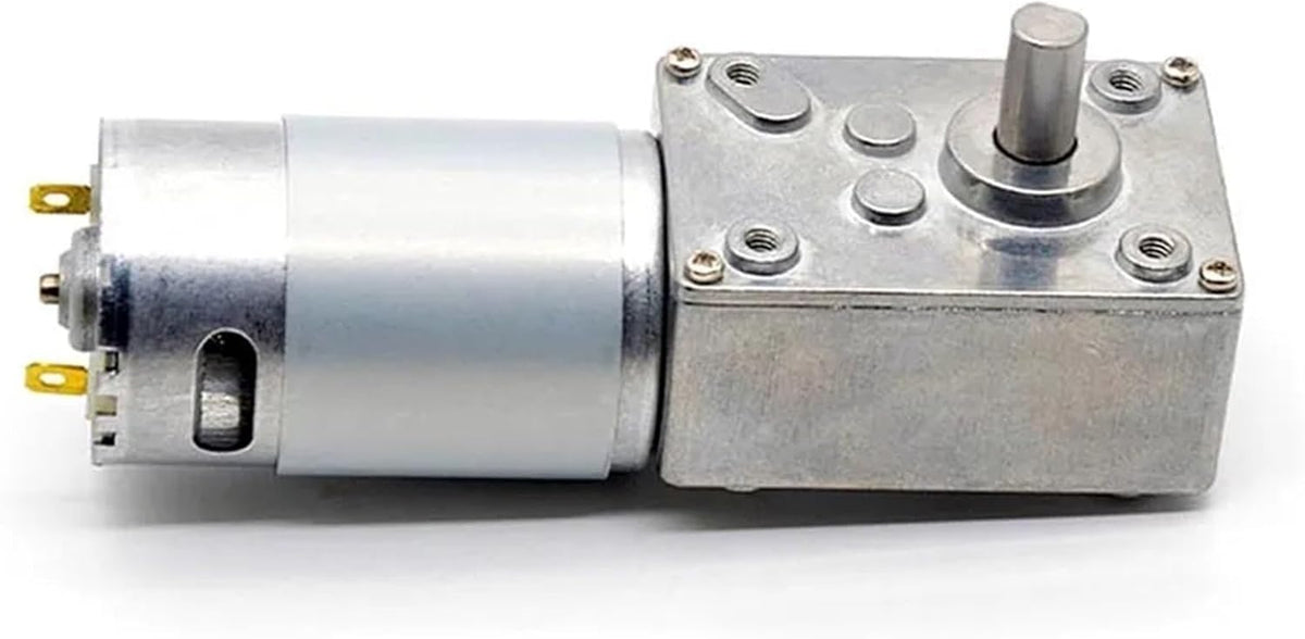 Right Angle Worm Gear Reducer DC Motor 555 High Torque Gate Grill Lift