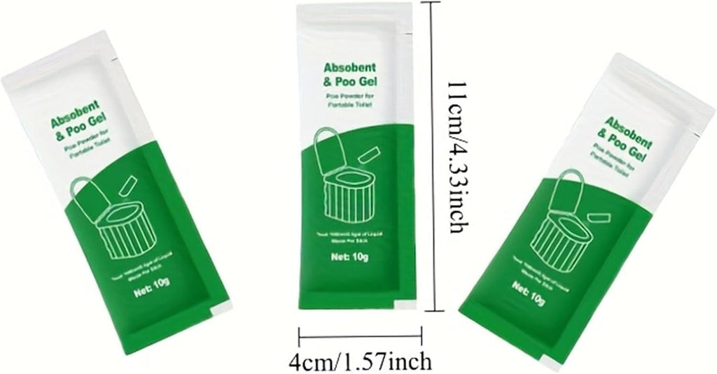 Urine Gel for Portable Toilet 20 Packets Camping Pee Absorbent Solidifier | Portable Toilet Gel for Outdoor Travel