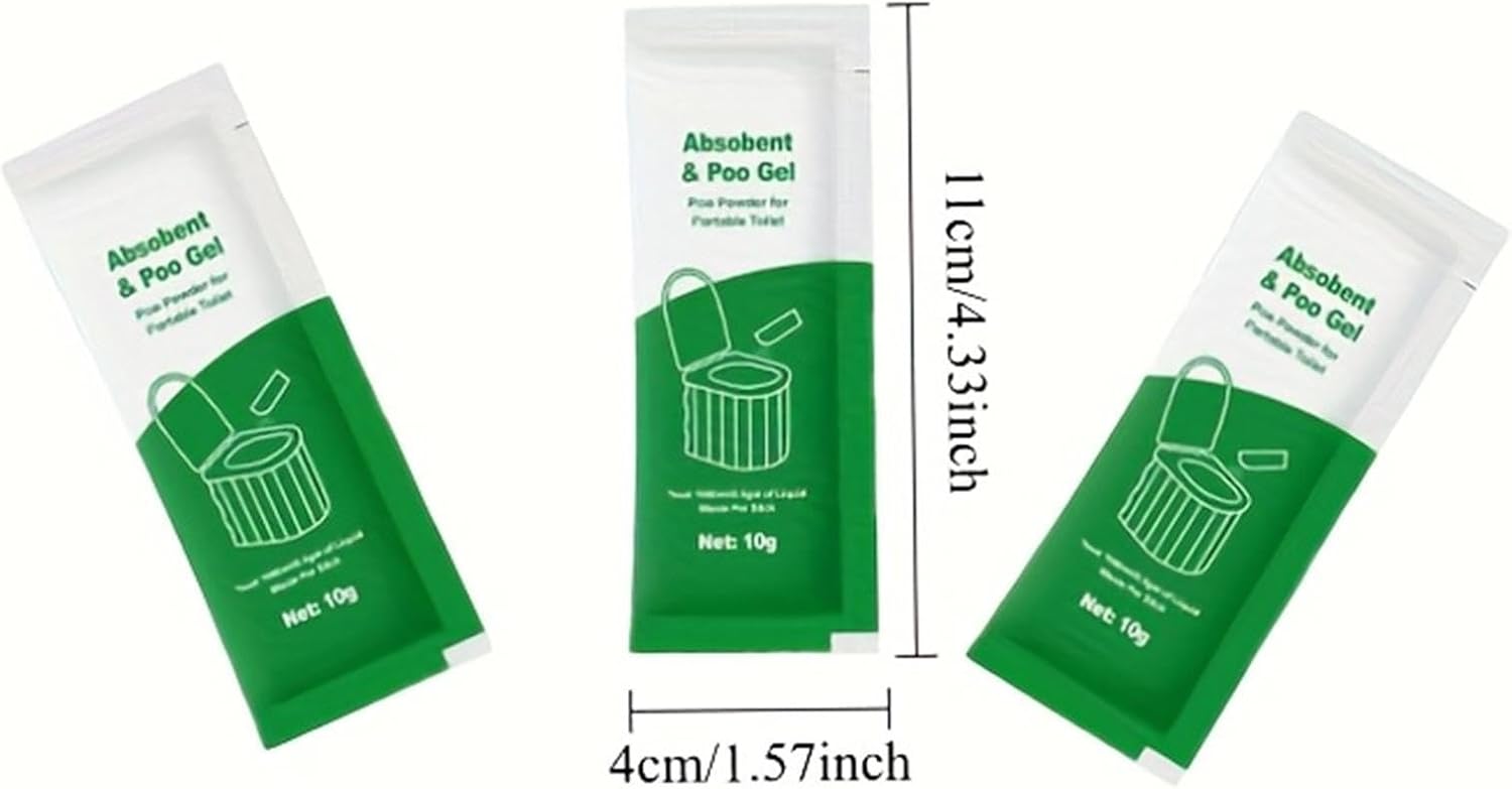 Urine Gel for Portable Toilet 20 Packets Camping Pee Absorbent Solidifier | Portable Toilet Gel for Outdoor Travel