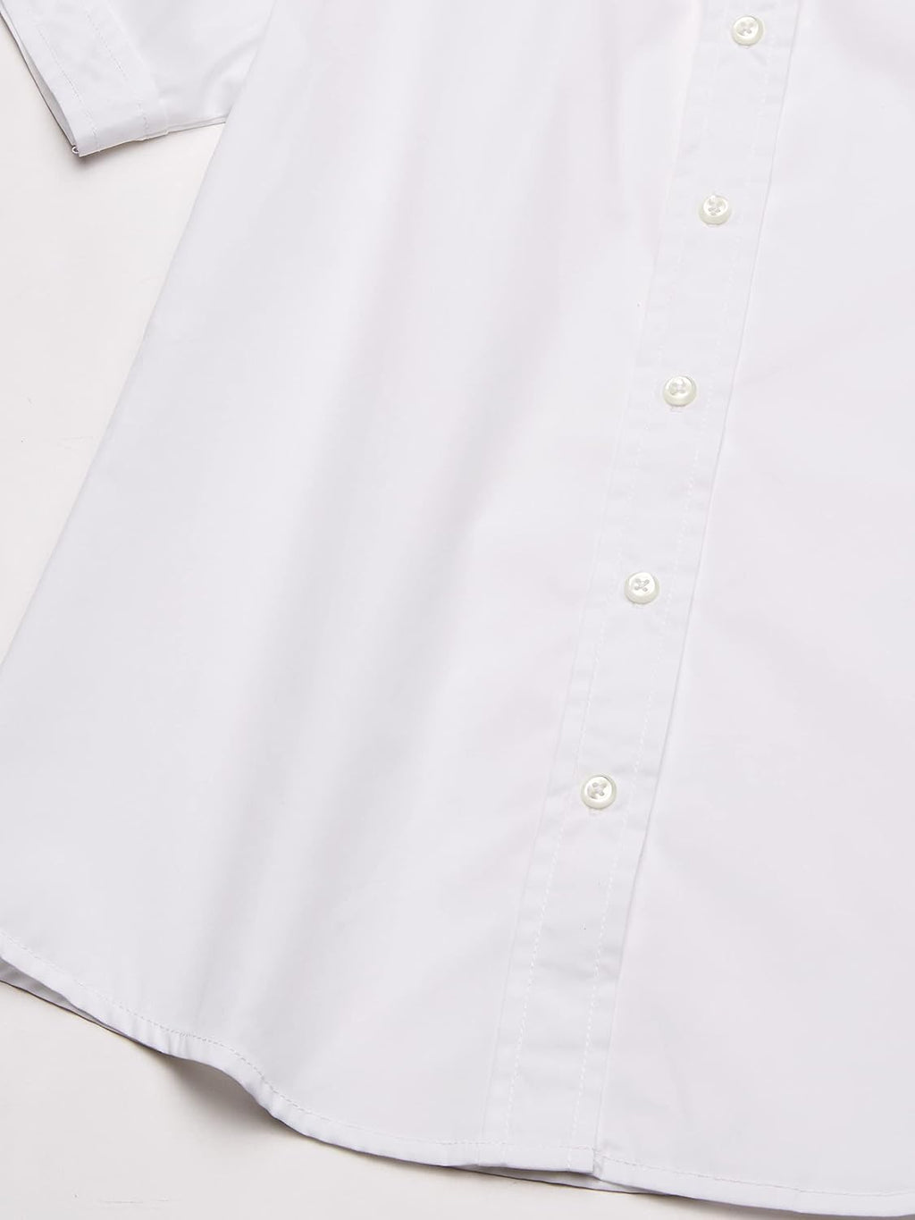 Classroom Uniforms Girls Short Sleeve Peter Pan Collar Blouse, White Button Front School Uniform Shirt