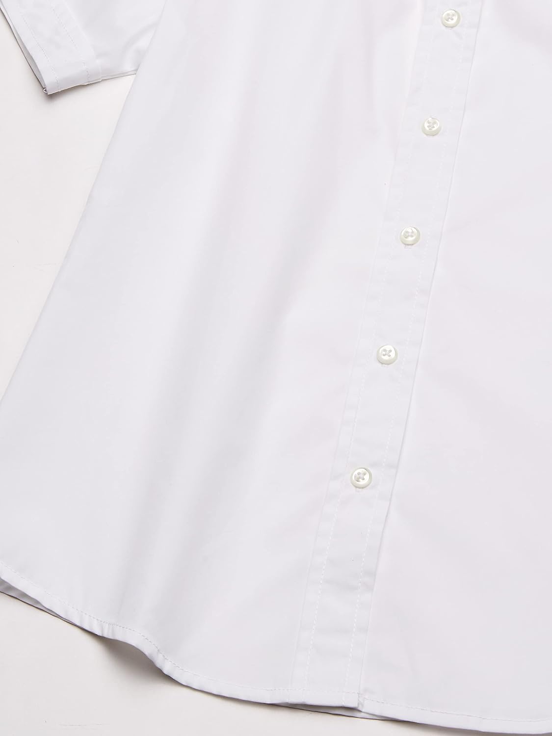 Classroom Uniforms Girls Short Sleeve Peter Pan Collar Blouse, White Button Front School Uniform Shirt