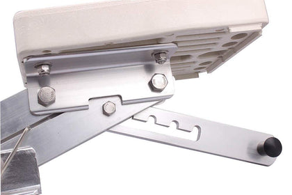 Hoffen Boat Outboard Motor Bracket, Aluminum Marine Boat Engine Surpport, Heavy Duty Outboard Motor Stand with White Mounting Plate