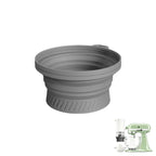 Silicone Splash Guard for Ice Cream Machine, Shield Splash Guard Compatible with KitchenAid, White and Gray Options (Grey)