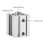 Air Pneumatic Cylinder 63mm Bore Small Thin Cylinder 5-100mm Stroke 1Pcs(Color:Stroke 10mm)