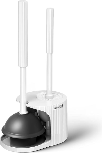 2in1 Toilet Brush & Plunger Set, Bathroom Essentials for Apartment | 21" Extended, Apartment Must Haves, Accessories