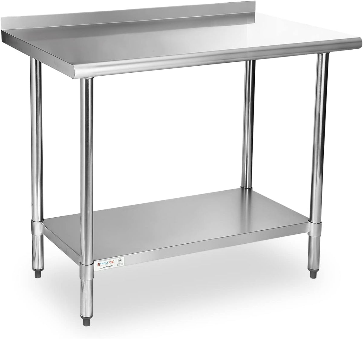 Stainless Steel Table with Backsplash 36x24 Inches for Prep