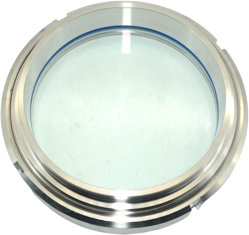 Circular Viewing Clear Sanitary Sight Glass,Stainless Steel 316 (76mm 3")