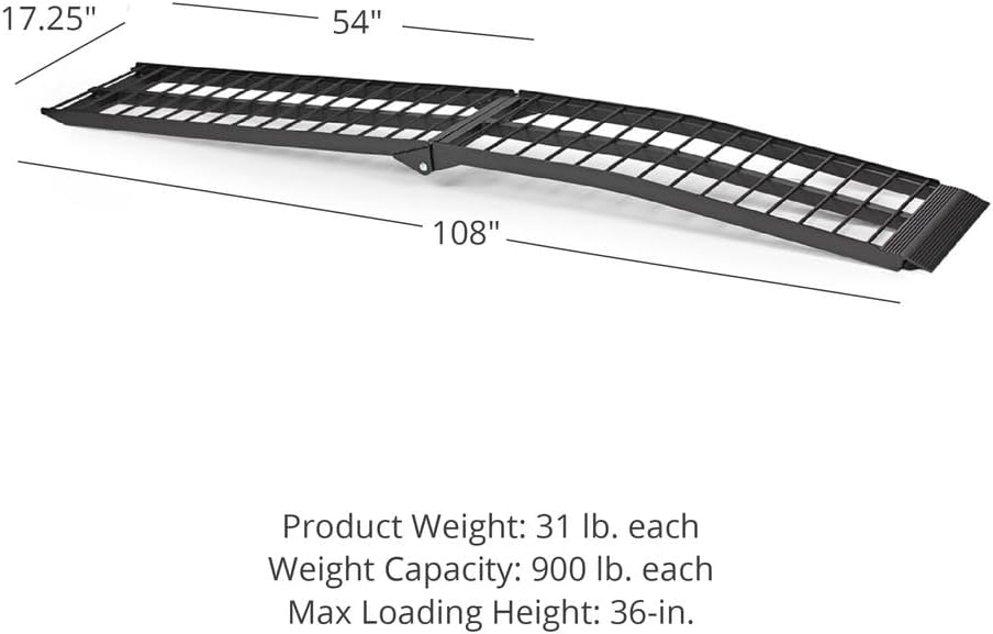 9' ATV Loading Ramps for Truck/Trailer, 1,800 lb, Titan Ramps