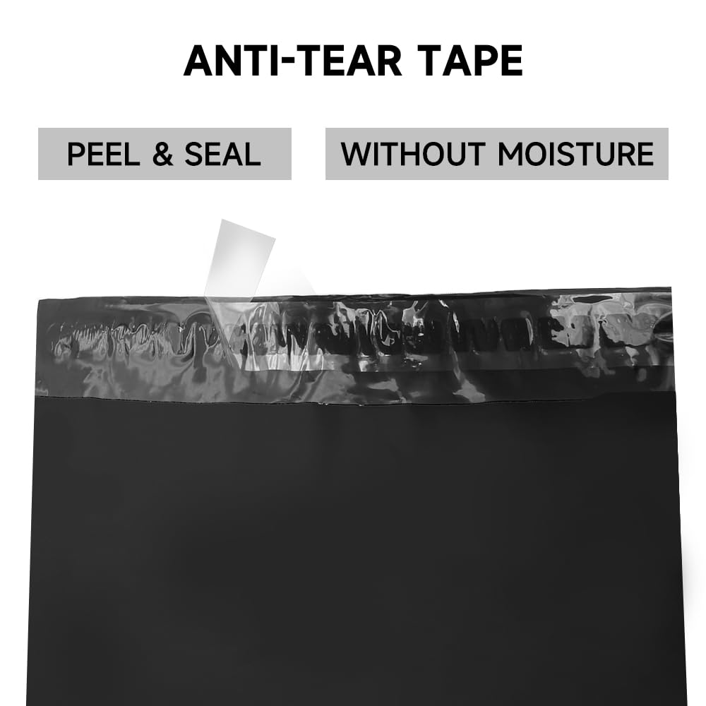 Black Poly Mailers 14.5x19 Inch, 50 Pack