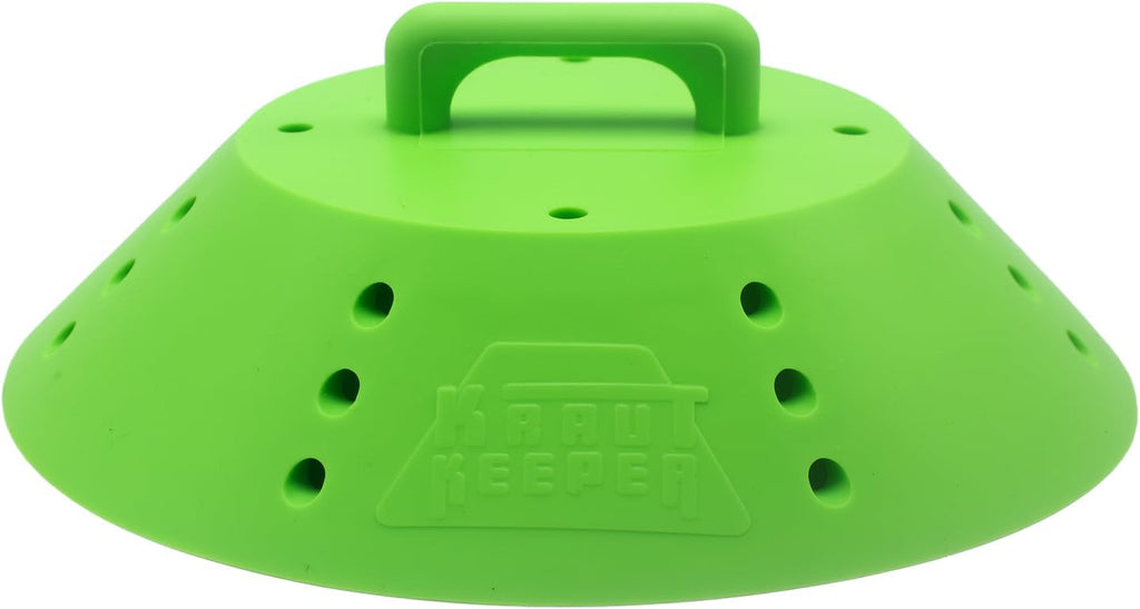 KrautKeeper Silicone Fermentation Weight – Keeps Veggies Submerged in ½-Gallon & 1-Gallon Jars, Fits 6.3" Diameter