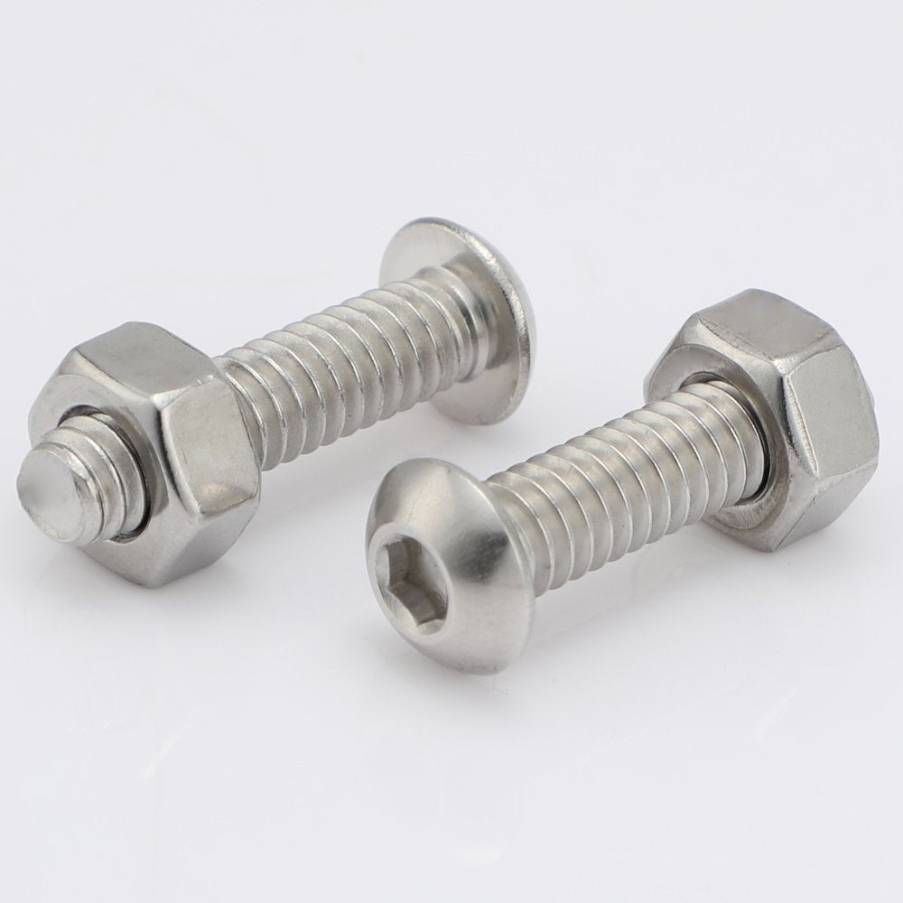 10-24 x 3/4" Button Head Socket Cap Bolts Screws, 50 PCS