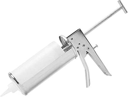 Burger Sauce Gun, Adjustable Stainless Steel Dressing Dispenser with Squeeze Bottles for Sauces