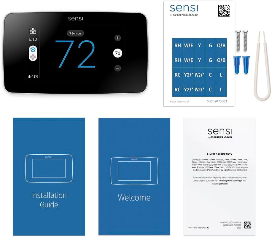 Touch 2 Smart Thermostat Wi-Fi, Alexa, Energy Star Certified, ST76
